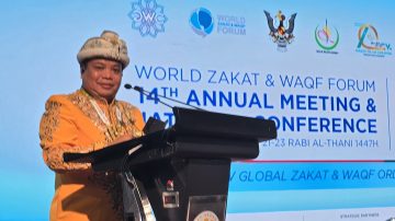 Kehadiran Maharaja Kutai Mulawarman pada World Zakat dan Waqf Kuching Sarawak