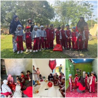 TK Hamsyar Islami Maros di Jum’at Berkah Bagikan Sembako ke Warga Yang Kurang Mampu