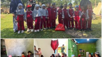 TK Hamsyar Islami Maros di Jum’at Berkah Bagikan Sembako ke Warga Yang Kurang Mampu