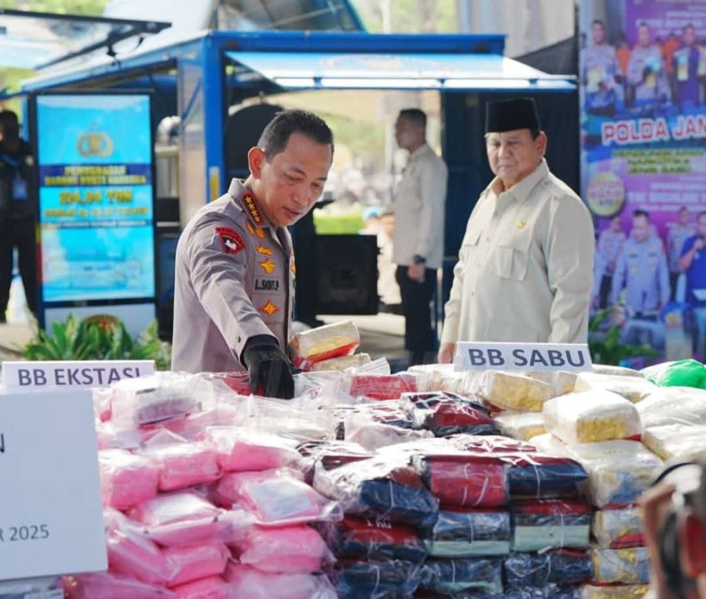 Presiden Prabowo Pimpin Pemusnahan Narkoba Senilai Rp 29,37 Triliun