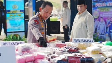 Presiden Prabowo Pimpin Pemusnahan Narkoba Senilai Rp 29,37 Triliun