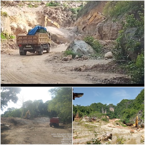 Waduh..! Maros Darurat Tambang Ilegal, 3 Tambang di Bantimurung Babi Buta Hingga Timbul Pengrusakan Lingkungan