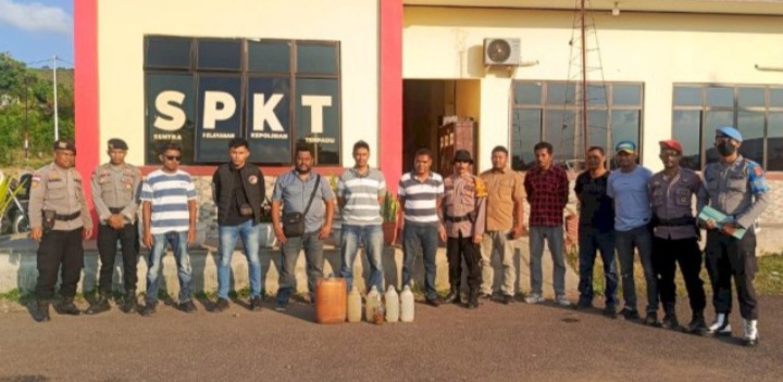 Polres Nagekeo Razia Miras, Puluhan Liter Moke di Wolowae Diamankan