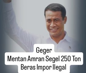 Tegas, Menteri Pertanian Amran Segel 250 Ton Beras Impor Ilegal 