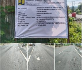 Pengaspalan di Barru Sudah Nampak Rusak, Aliansi Zona Merah Sulsel Minta Kejagung Periksa Semua Rekanan