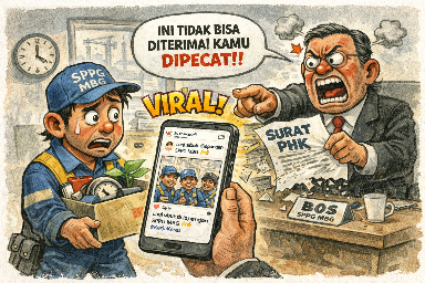Pekerja SPPG di Gowa Dipecat Gegera Postingan Rasa Syukur Bekerja