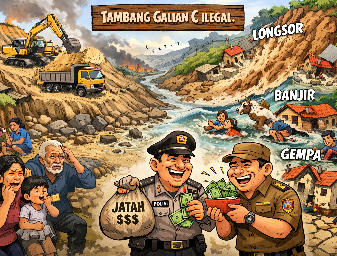 Penyebab Kerusakan Lingkungan Dibiarkan, Bencana Alam Tanggung Jawab Semua, Upeti Kegiatan Ilegal Kantong Pribadi