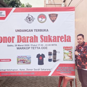 PMI Buka Donor Darah Sukarela di Daya Makassar, Warkop Tetta Ode