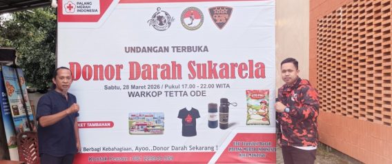 PMI Buka Donor Darah Sukarela di Daya Makassar, Warkop Tetta Ode