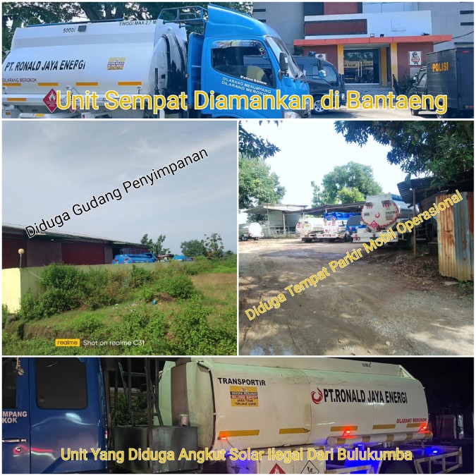 Sulawesi Selatan : Diduga Terlibat Bisnis Solar Ilegal, Aktivitas PT Ronald Jaya Energi Kembali Disorot