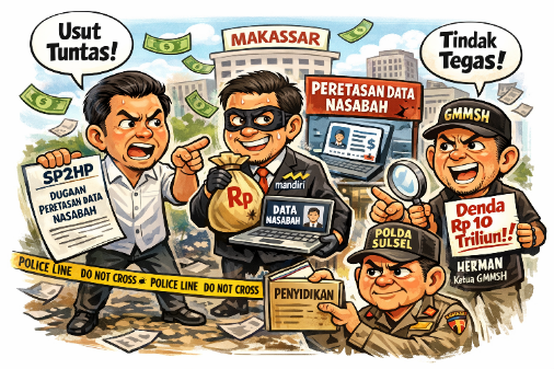 Kasus Dugaan Peretasan Data Nasabah Bank Mandiri di Makassar Masuk Babak Baru, Polda Sulsel Terbitkan SP2HP