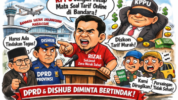 Sekjend Zona Merah Nilai KPPU Tutup Mata Soal Dugaan Pelanggaran Tarif Transportasi Online di Bandara Sultan Hasanuddin