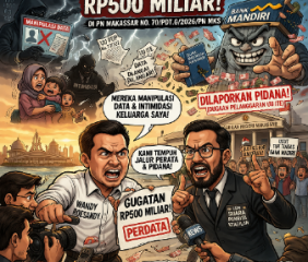 Diduga Rugikan Nasabah di Makassar, Bank Mandiri Didugat 500 Miliar Serta Oknum Dilaporkan ke Polda Sulsel