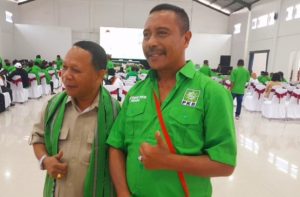 Foto Bupati Ngada : Raymundus Bena bersama Ketua PKB Ngada sekaligus Wakil Bupati : Bernadinus Dhey Ngebu / Muscab PKB 2026 / foto WBN