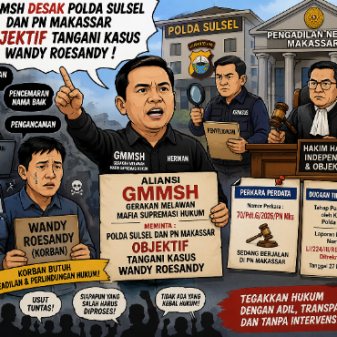 GMMSH Desak Polda Sulsel dan PN Makassar Objektif Tangani Kasus Wandy Roesandy 