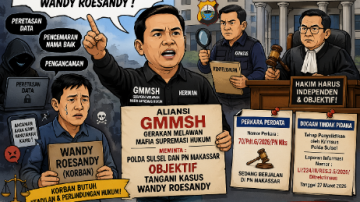 Aliansi GMMSH Desak Polda Sulsel dan PN Makassar Objektif Tangani Kasus Wandy Roesandy Korban Atas Oknum Bank Mandiri