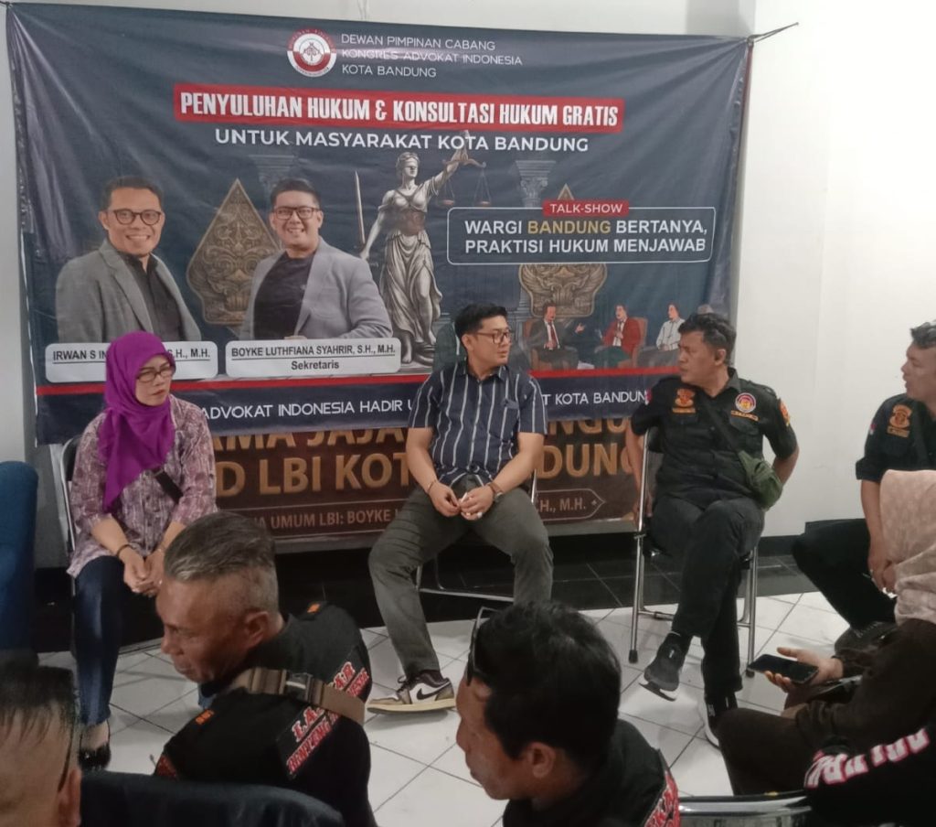 Rayakan Milad ke-18, DPC KAI Kota Bandung Gelar Talkshow Konsultasi Hukum Gratis untuk Warga