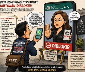 Upaya Konfirmasi Terhambat, Wartawan Media Warisan Budaya Nusantara Diblokir Owner Ressty Aesthetic Clinic