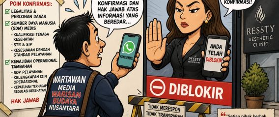 Upaya Konfirmasi Terhambat, Wartawan Media Warisan Budaya Nusantara Diblokir Owner Ressty Aesthetic Clinic