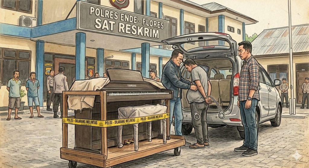 Curi Piano Gereja di Nagekeo, Pelaku Kena Bekuk Reserse Ende