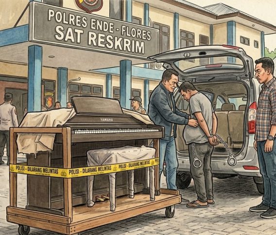 Curi Piano Gereja di Nagekeo, Pelaku Kena Bekuk Reserse Ende