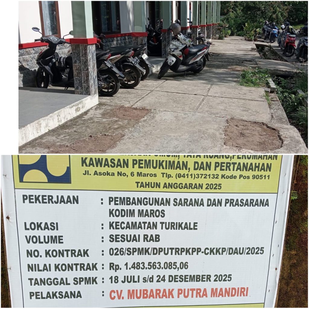 Proyek Rumah Dinas Kodim Maros Rp1,48 Miliar Disorot Tajam, Zona Merah Sulsel Desak Audit Investigatif