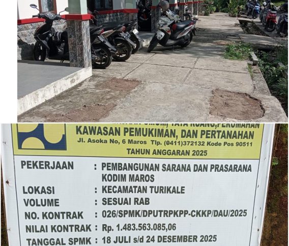 Proyek Rumah Dinas Kodim Maros Rp1,48 Miliar Disorot Tajam, Zona Merah Sulsel Desak Audit Investigatif