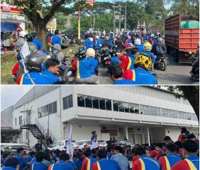 Waduh..! Gegara Upah Lembur Sudah Tidak Dibayar, Ratusan Karyawan Indomaret Geruduk Kantornya
