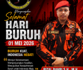 Komando Inti Mahatidana Pemuda Pancasila Sulawesi Selatan Ucapkan Selamat Hari Buruh 2026