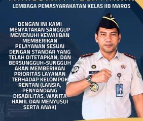 Keluarga Warga Binaan Puas dengan Pelayanan Lapas Kelas IIB Maros, Zona Merah Sulsel Apresiasi Kinerja Kalapas
