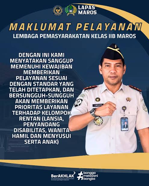 Keluarga Warga Binaan Puas dengan Pelayanan Lapas Kelas IIB Maros, Zona Merah Sulsel Apresiasi Kinerja Kalapas