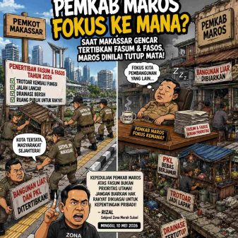 Pemkab Maros Fokus ke Mana? Saat Makassar Gencar Tertibkan Fasum dan Fasos, Maros Dinilai Tutup Mata