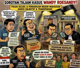 Objektivitas Polda Sulsel dan PN Makassar Dipertaruhkan dalam Kasus Wandy Roesandy