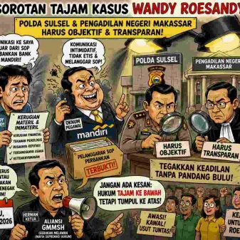 Objektivitas Polda Sulsel dan PN Makassar Dipertaruhkan dalam Kasus Wandy Roesandy