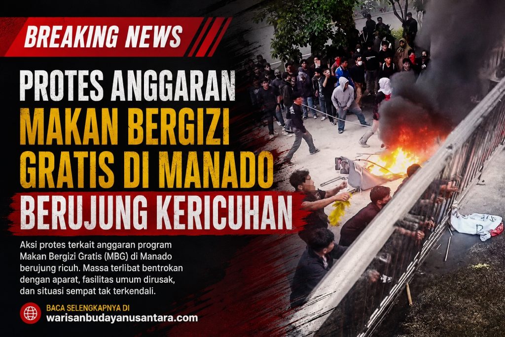Protes Anggaran Makan Bergizi Gratis di Manado Berujung Kericuhan