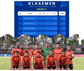 Gol Tunggal Lazarus Sinim Bawa PSN Ngada Kuasai Puncak Klasemen Grup F Liga 4