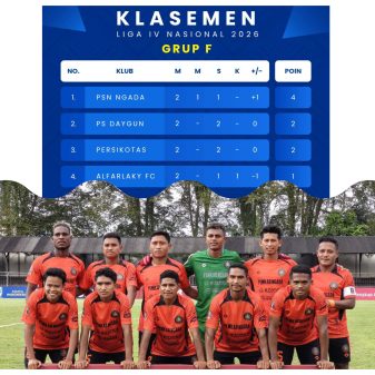 Gol Tunggal Lazarus Sinim Bawa PSN Ngada Kuasai Puncak Klasemen Grup F Liga 4