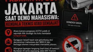 Jaringan CCTV Publik Jakarta Mati Total di Tengah Aksi Demonstrasi Mahasiswa