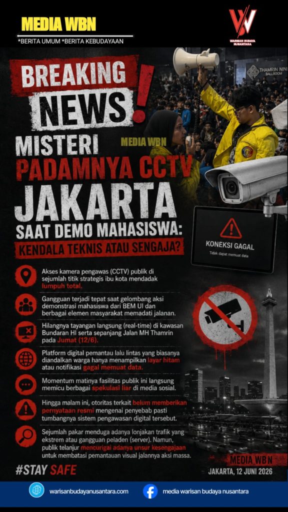 Jaringan CCTV Publik Jakarta Mati Total di Tengah Aksi Demonstrasi Mahasiswa