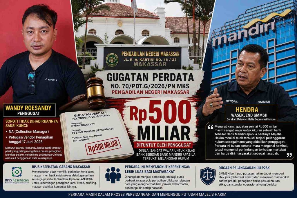 Hendra: Gugatan Rp500 Miliar Bisa Menjadi Pengingat Agar Perbankan Patuh pada Aturan Penagihan