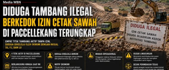 Diduga Tambang Ilegal, Berkedok Izin Cetak Sawah di Paccellekang Terungkap
