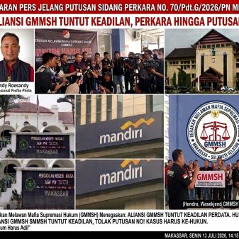Kawal Sidang Perkara No. 70/Pdt.G/2026/PN Mks dan Laporan di Polda Sulsel, Aliansi GMMSH Desak Majelis Hakim dan Kepolisian Objektif Tegakkan Kepastian Hukum