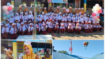 Hari Pertama Masuk Sekolah, SDN 56 Pattontongan Maros Lepas Balon Udara
