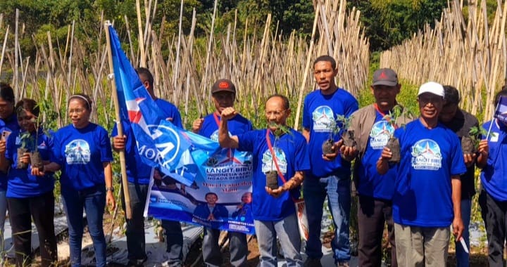 Peringati HUT ke-25 Demokrat, Bene Lagho Komandoi Gerakan Langit Biru di Kabupaten Ngada