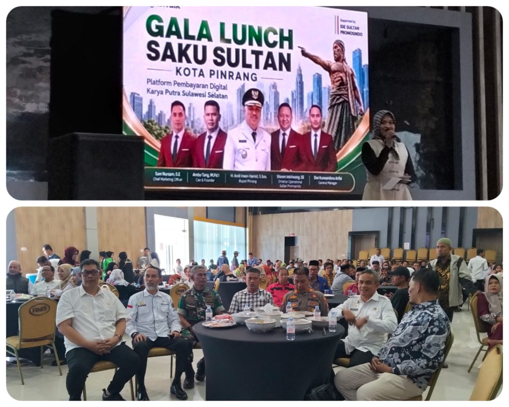 Gala Lunch SAKU SULTAN di Kota Pinrang, Dorong Digitalisasi Pembayaran Karya Anak Sulsel