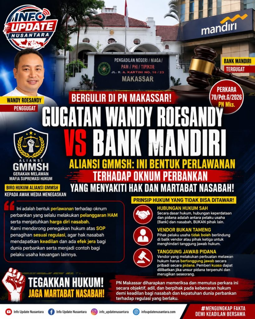 “Diuji di PN Makassar! Aliansi GMMSH: Vendor Tak Boleh Jadi Tameng dalam Penagihan Nasabah”