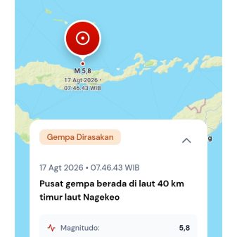 17 Agustus : Gempa Kembali Terjadi, Warga Mataloko Ngada Berhamburan Keluar Rumah