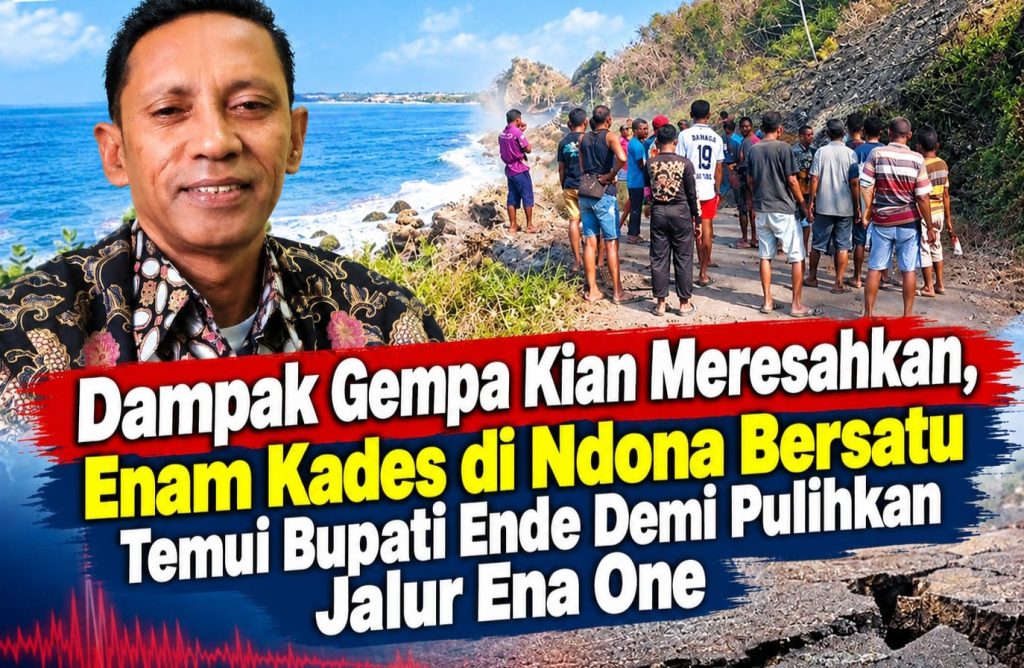 Jalur Ena One Lumpuh akibat Gempa, Enam Kades di Ende Temui Bupati