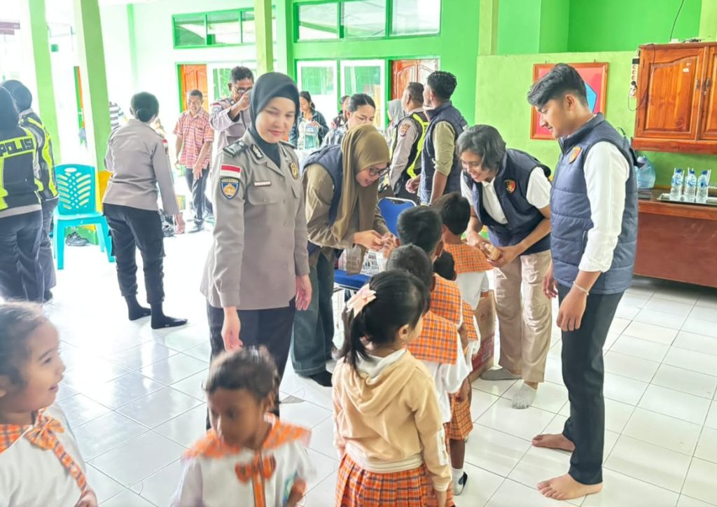 Lewat Dapur Presisi Kasih, Polres Ende Jamin Asupan Gizi Anak Terdampak Gempa