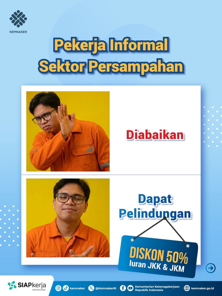 Pekerja Sampah Dapat Diskon Iuran JKK-JKM, Pemerintah Targetkan Perlindungan Menyeluruh